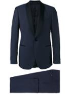 Lardini Shawl Lapel Two-piece Suit, Men's, Size: 50, Blue, Cotton/wool/cupro/viscose