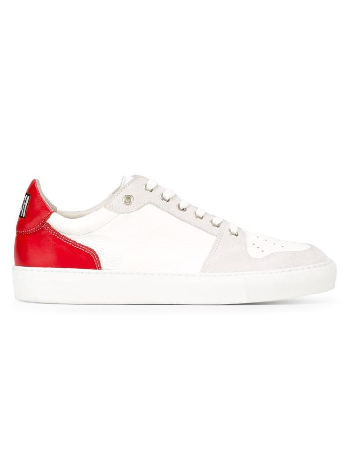 Ami Alexandre Mattiussi Panelled Sneakers, Men's, Size: 41, White, Leather/rubber