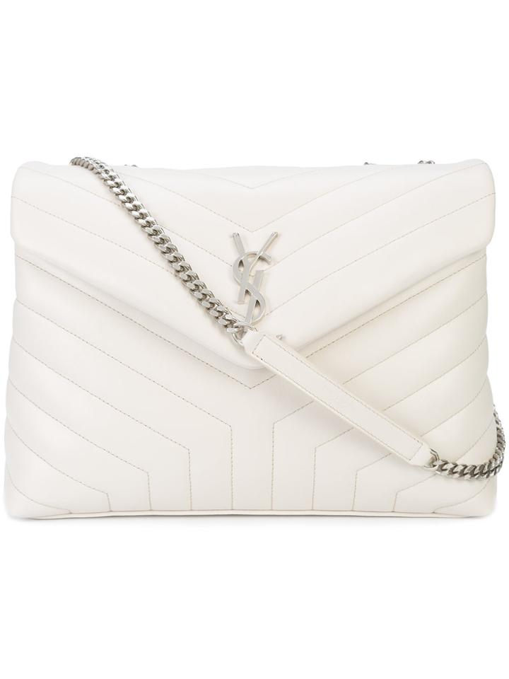 Saint Laurent Medoim Loulou Chain Bag - White