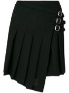 Mcq Alexander Mcqueen Pleated Wrap Skirt - Black