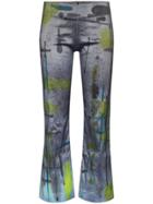 Collina Strada Mariposa Cropped Tie-dyed Trousers - Grey