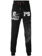 Logo Print Track Pants - Men - Cotton/polyester - L, Black, Plein Sport