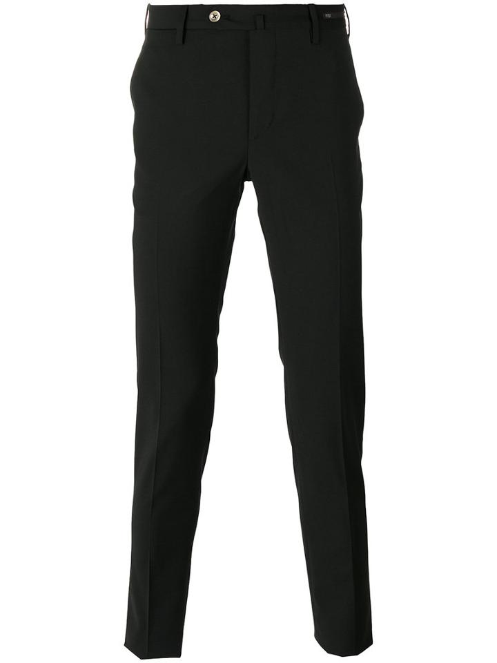 Pt01 - Tailored Trousers - Men - Polyester/spandex/elastane/wool - 46, Black, Polyester/spandex/elastane/wool