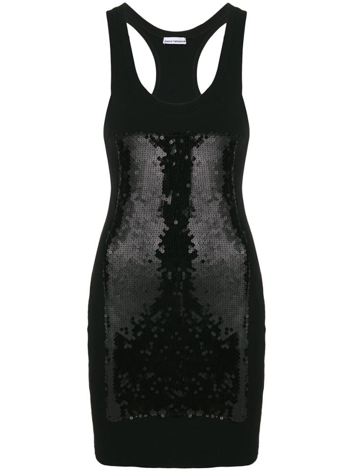 Paco Rabanne Sequin Detail Dress - Black