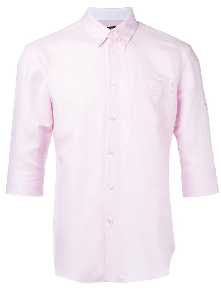 Loveless - Three-quarter Sleeve Shirt - Men - Cotton/linen/flax - 3, Pink/purple, Cotton/linen/flax