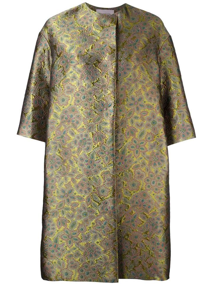Lanvin Floral Oversize Button-up Coat