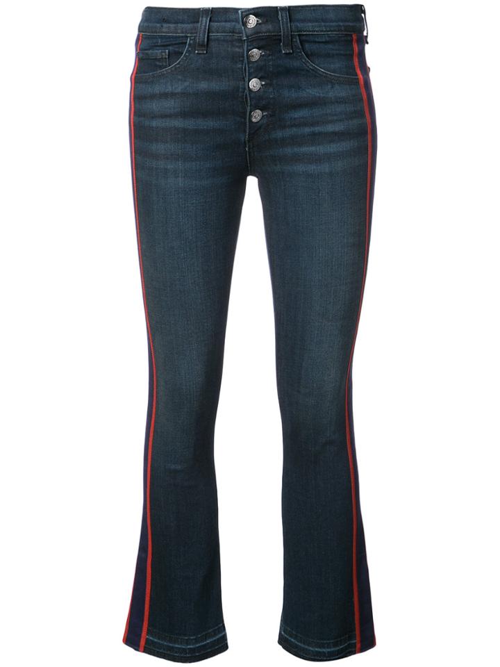 Veronica Beard Carolyn Ribbon Trim Jeans - Blue