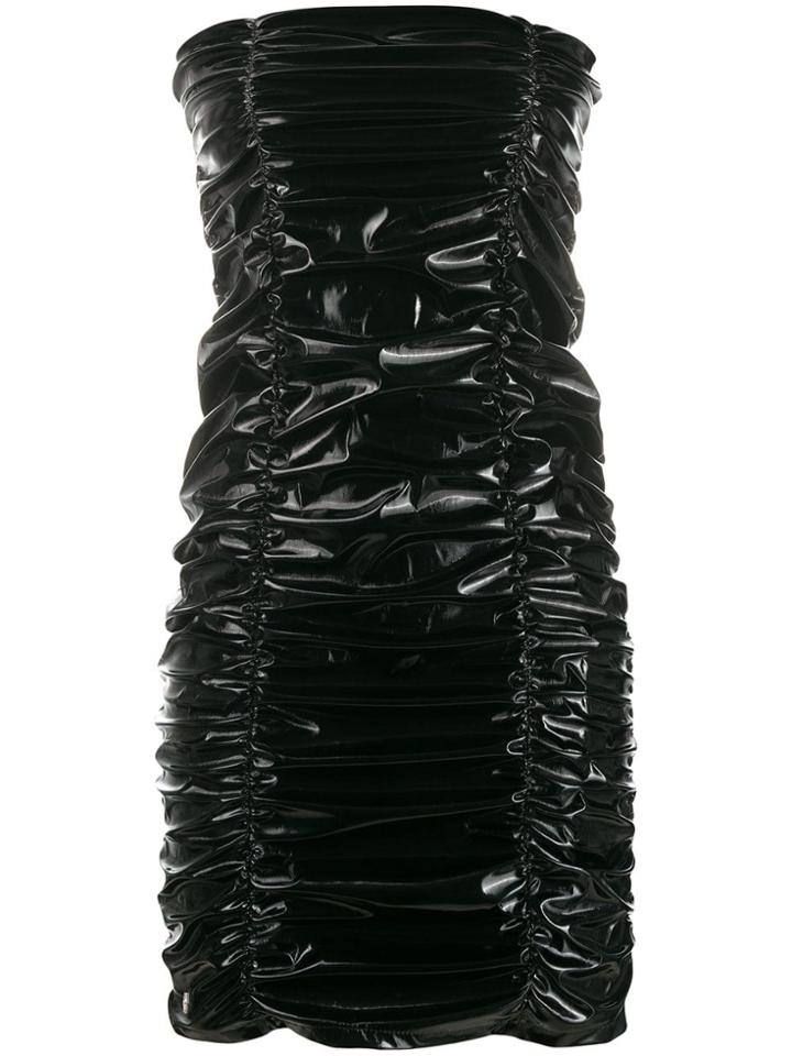 Philipp Plein Ruched Cocktail Dress - Black