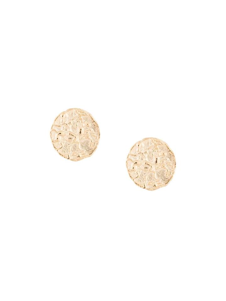 Natasha Schweitzer Coin Stud Earrings - Gold