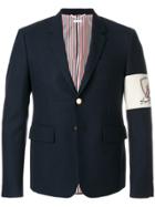 Thom Browne High Armhole Single Breasted Sport Coat With Embroidery