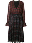 Philosophy Di Lorenzo Serafini Long Check Dress - Blue