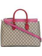 Gucci Gg Supreme Tri-colour Tote, Women's, Nude/neutrals, Leather/pvc