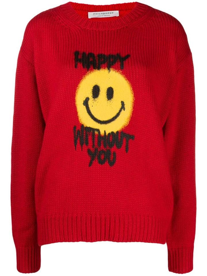 Philosophy Di Lorenzo Serafini Happy Without You Sweater - Red