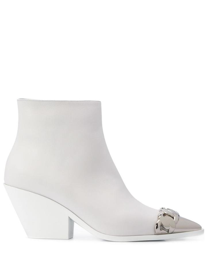 Casadei Agyness Ankle Boots - White