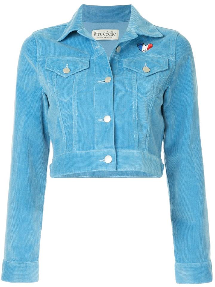 Être Cécile Cropped Corduroy Jacket - Blue