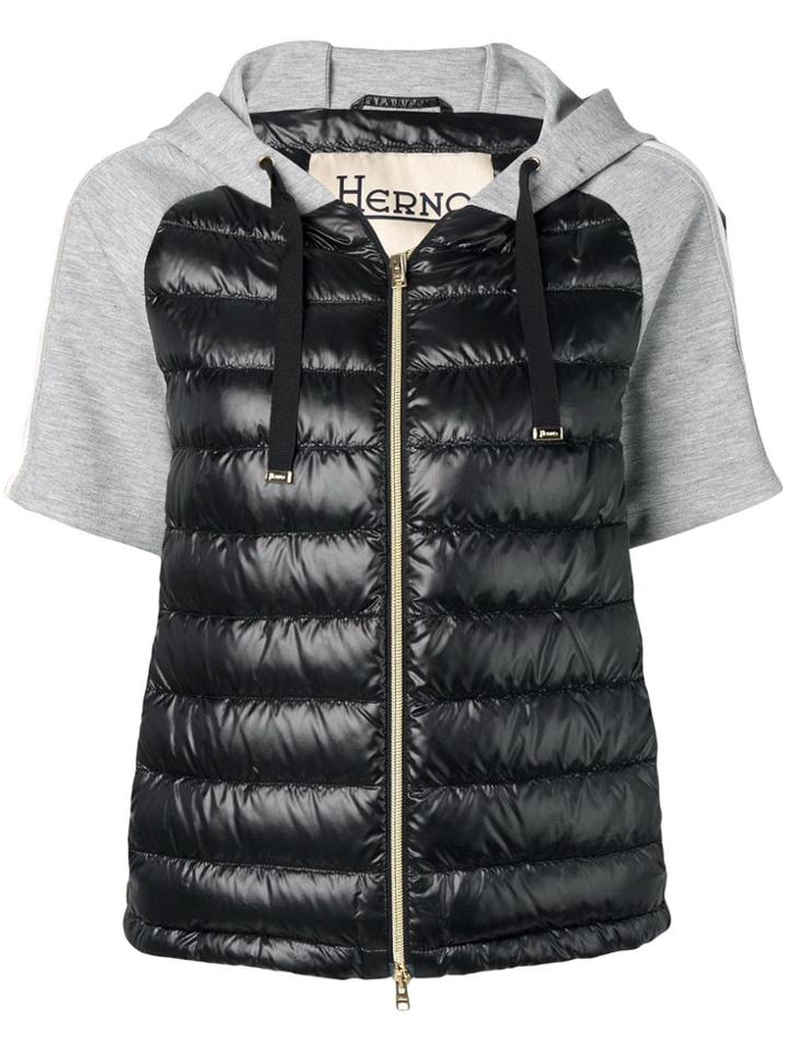 Herno Short Sleeved Padded Jacket - Black