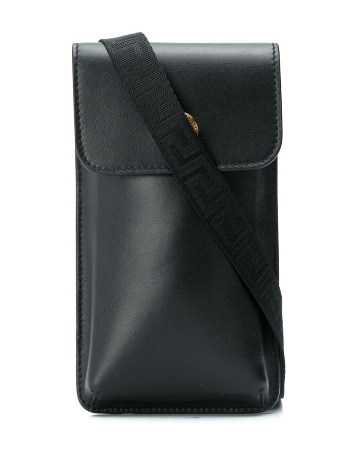 Versace Medusa Plaque Lanyard Pouch - Black