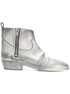 Golden Goose Deluxe Brand Distressed Ankle Boots - Metallic