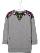 Marcelo Burlon County Of Milan Kids Wing Print Sweatshirt, Boy's, Size: 8 Yrs, Grey