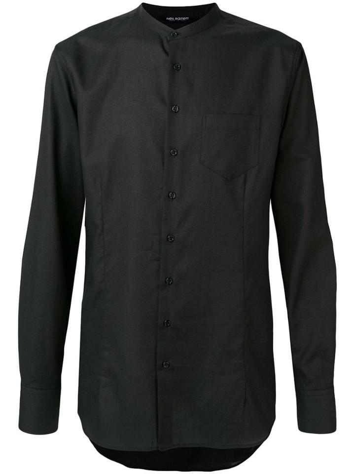 Neil Barrett Mandarin Collar Shirt - Black