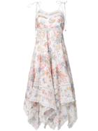 Zimmermann Floral Print Flutter Dress - White