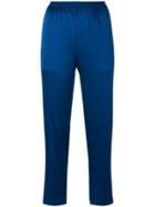 T By Alexander Wang Cropped Lightweight Trousers - Blue