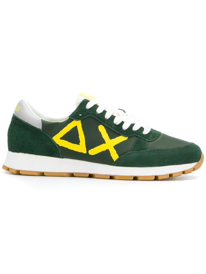 Sun 68 Logo Low-top Sneakers - Green