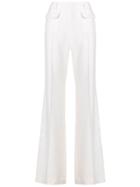 Talbot Runhof Flared Trousers - White