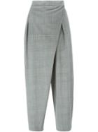 Antonio Marras Cropped Cross Front Trousers, Women's, Size: 46, Grey, Cotton/spandex/elastane/virgin Wool