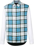 J.w.anderson - Checked Shirt - Men - Cotton/polyamide/polyurethane/viscose - 48, Blue, Cotton/polyamide/polyurethane/viscose