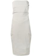 Rick Owens Fitted Strapless Dress - Grey