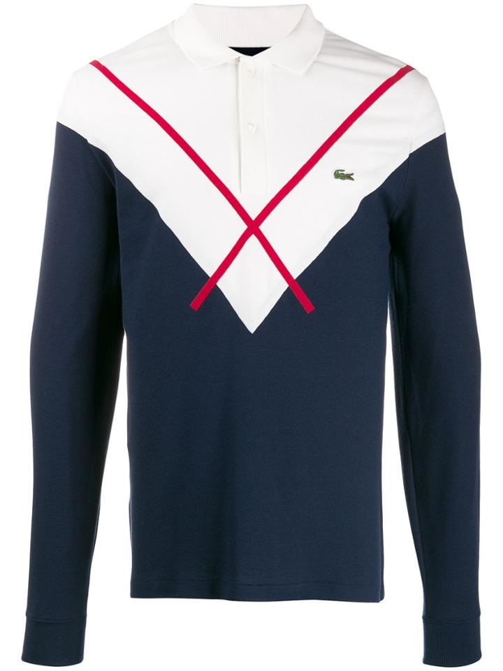Lacoste Diagonal Cross Polo Shirt - Blue
