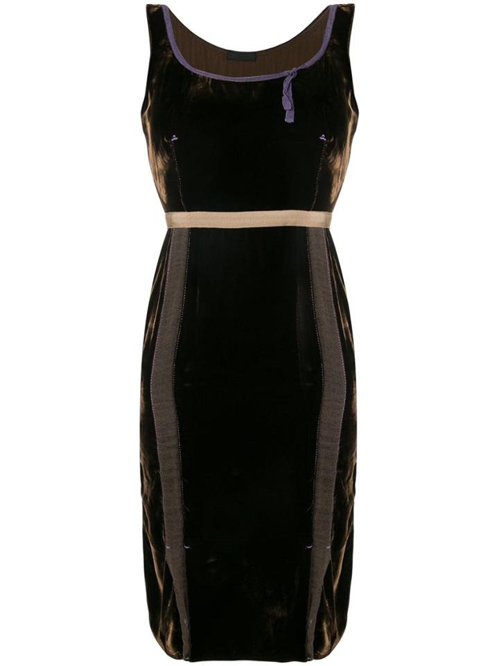 Prada Vintage Sleeveless Midi Dress - Brown