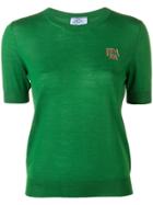 Prada Logo Short-sleeve Sweater - Green