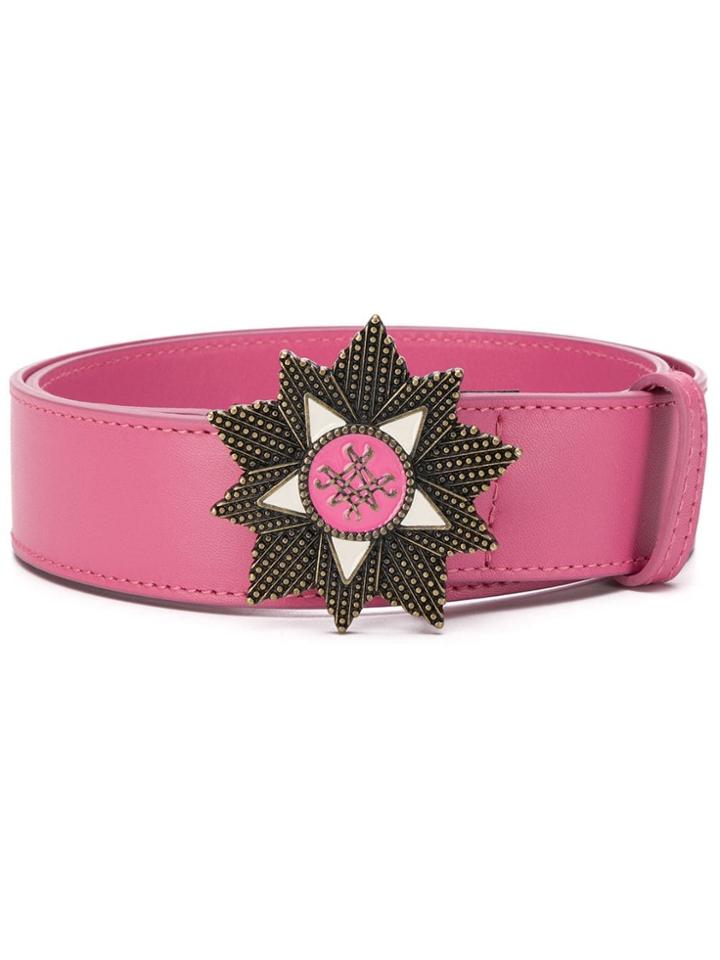 Mr & Mrs Italy Star Buckle Belt - Pink