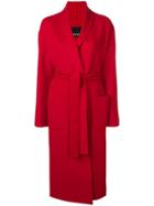 Ermanno Ermanno Belted Mid-lenght Coat - Red