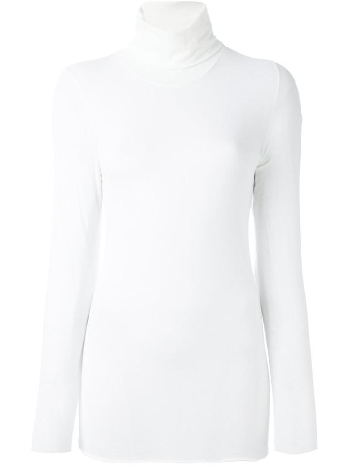 Stefano Mortari High Neck Jumper, Women's, Size: 42, White, Spandex/elastane/viscose/wool