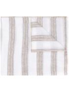 Brunello Cucinelli Striped Scarf - White