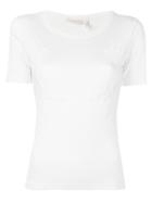 See By Chloé Guipure Embroidered T-shirt, Women's, Size: Small, White, Cotton
