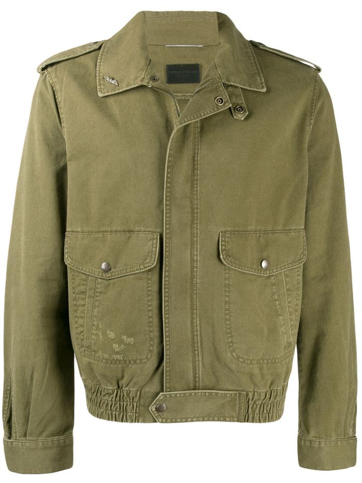 Saint Laurent Patch Pockets Lightweight Jacket - Green