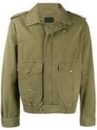 Saint Laurent Patch Pockets Lightweight Jacket - Green