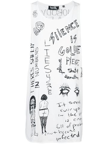 Haculla Mindful Doodles Tank Top - White