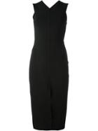 Rag & Bone V-neck Fitted Dress, Women's, Size: 2, Black, Viscose/nylon/spandex/elastane/cupro