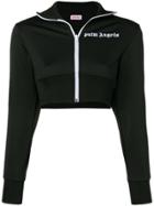 Palm Angels Cropped Zip-up - Black
