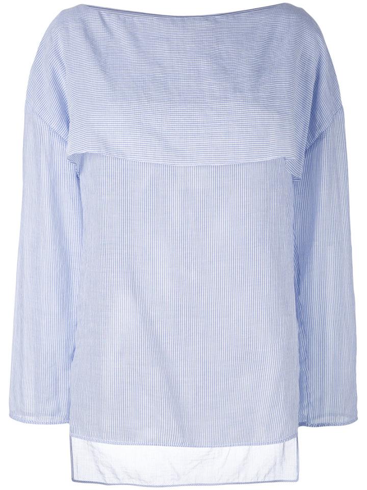 Theory - Striped Top - Women - Cotton - M, Blue, Cotton