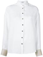 Brunello Cucinelli Contrast-cuff Shirt - White