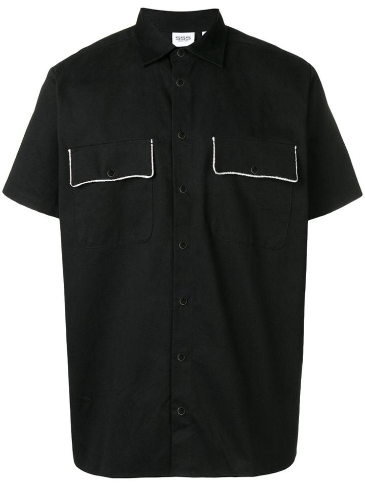 Sss World Corp Short Sleeve Drill Shirt - Black