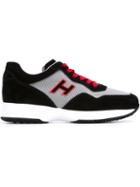 Hogan Logo Sneakers, Men's, Size: 7.5, Black, Leather/nylon/rubber