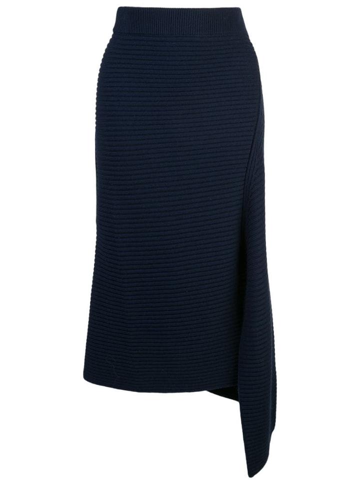 Tibi Asymmetric Origami Skirt - Blue