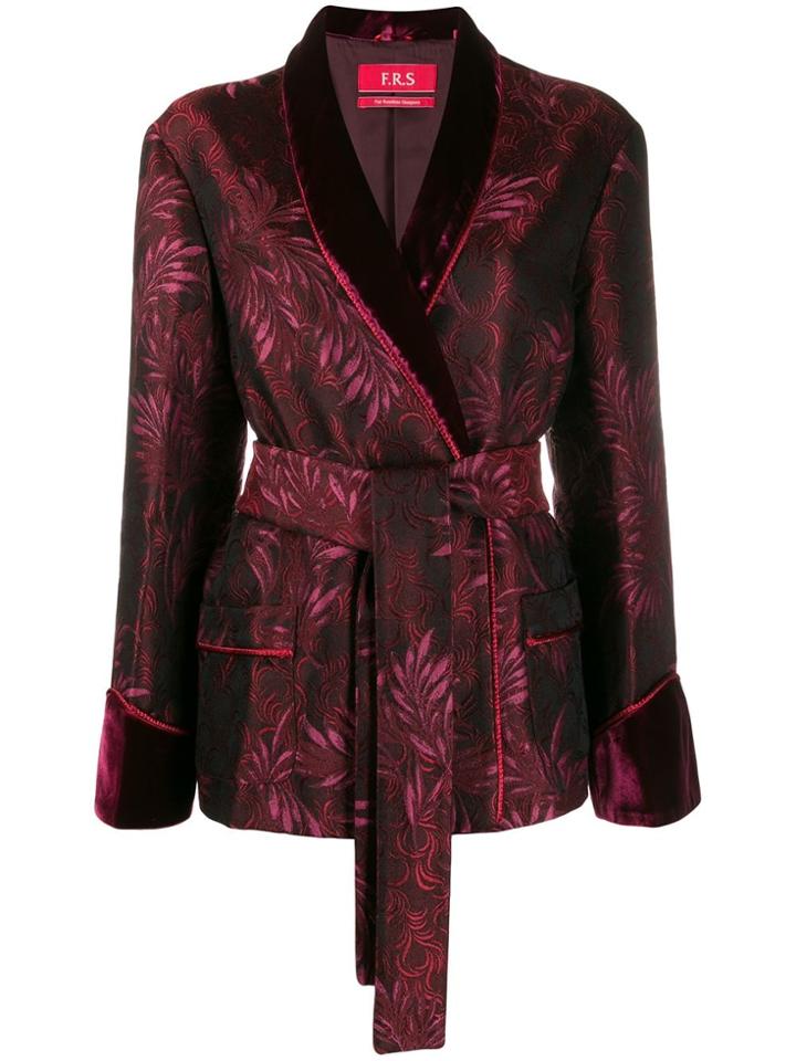 F.r.s For Restless Sleepers Jacquard Pattern Blazer - Red